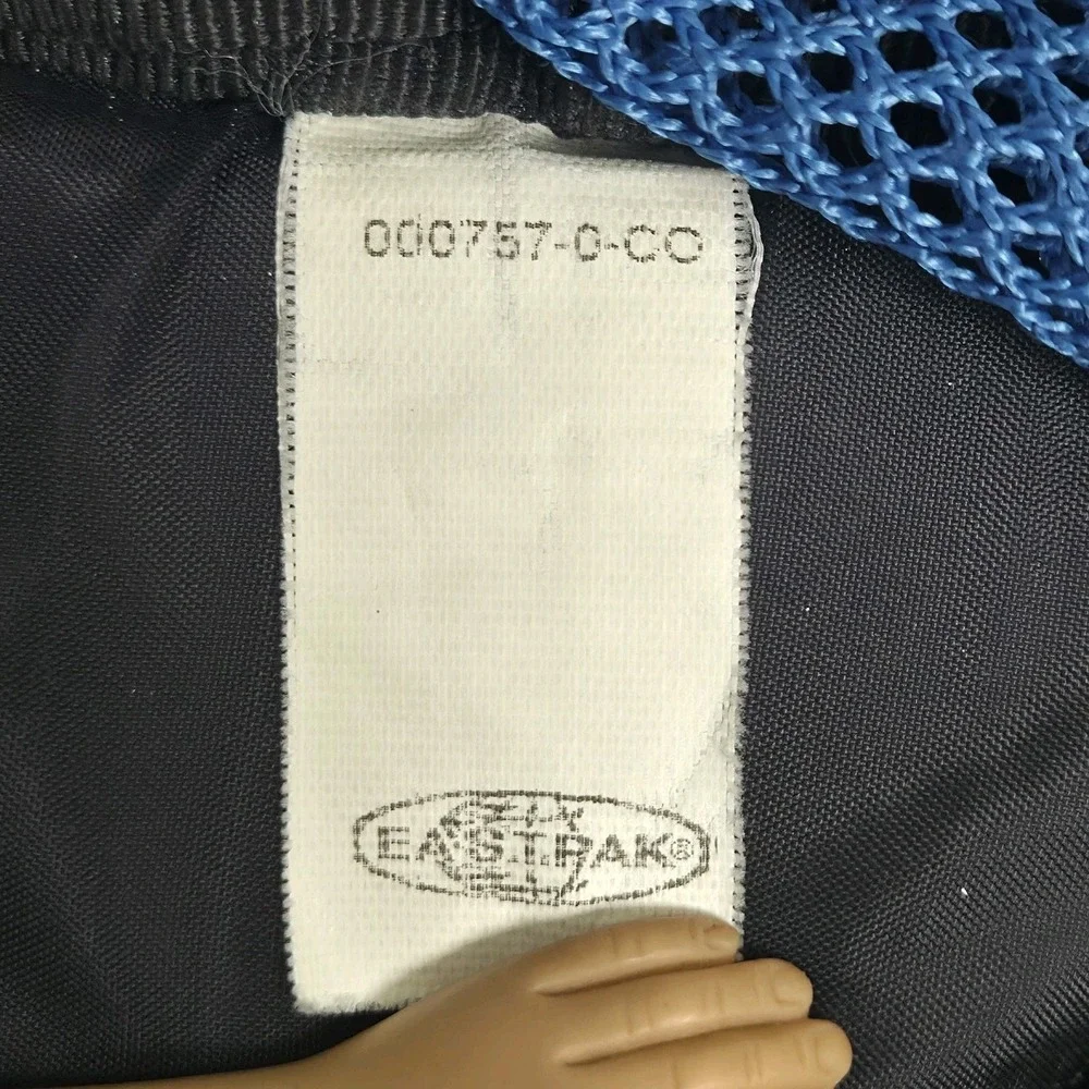VTG Eastpak Made in USA Full Mesh See-Through Blue Backpack Festival Rave Street